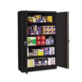 Tennsco J2478SUBK Assembled Jumbo Steel Storage Cabinet, 48w x 24d x 78h, Black in Saudi Arabia
