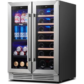 Yeego 24 Inch Beverage Refrigerator – 180 Can Built-In Under Counter Drink Fridge with Glass Door, 34–54°F Cooling for Beer, Soda & Wine (Right-Hinged) in Kuwait