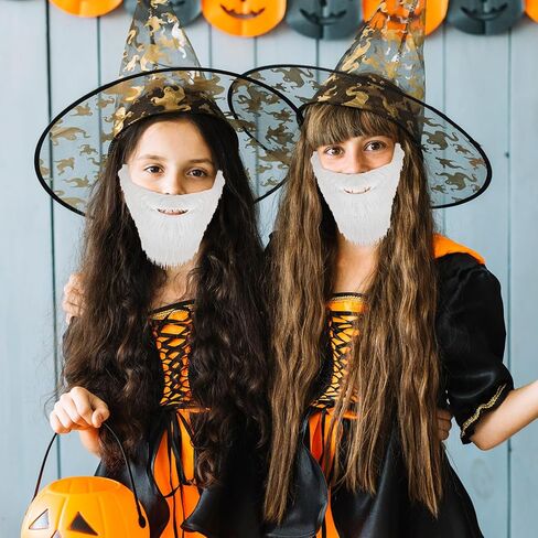 Fake Mustache Brown Fake Beard Costume Elastic Fakes Brown Beard Mexican Pirate Detective Mustache for Disguise Male Makeup Halloween Christmas Fiesta Masquerade Party Cosplay 100 Days of School in Kuwait