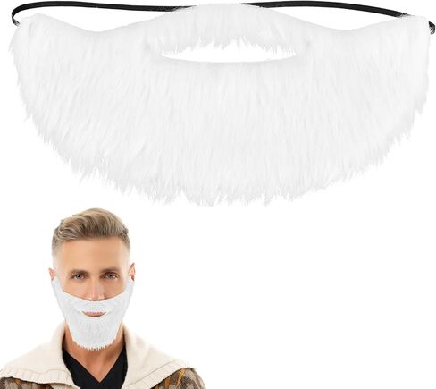 Fake Mustache Brown Fake Beard Costume Elastic Fakes Brown Beard Mexican Pirate Detective Mustache for Disguise Male Makeup Halloween Christmas Fiesta Masquerade Party Cosplay 100 Days of School in Kuwait