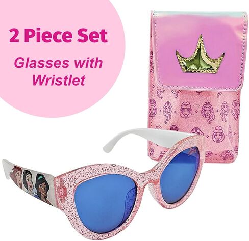 Arkaid Barbie Girls Sunglasses 2 قطعة | يتضمن علبة نظارات Crossbody | UV 400 | حجم واحد يناسب معظم الأطفال in Kuwait