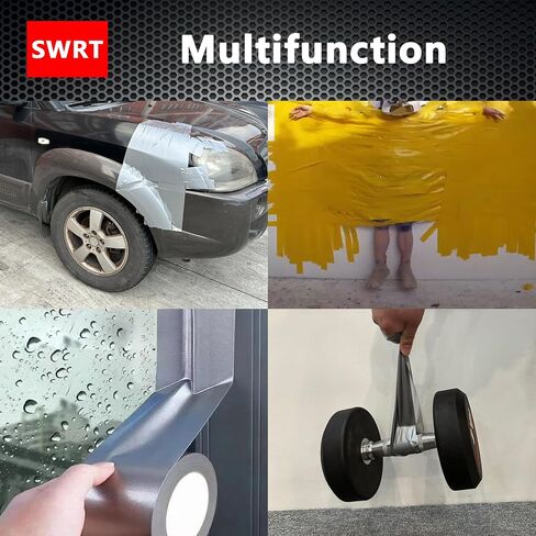 SWRT 24 عبوة الشريط الفضي الثقيل لاصق قوي ، 2 بوصة × 720 سنة قناة شديدة التحمل مقاوم للماء كل شريط قناة رمادي لا توجد بقايا الختم والترقيع للإصلاح الداخلي والخارجي in Saudi Arabia