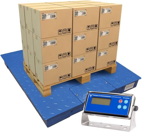 PEC FS Series Professional Grade Steel Floor Scale - Heavy-Duty Pallet Scale and Shipping Scale for Industrial Use - Weighing Scale for Packages Up to 10000x1lb - 48 x 60 in Saudi Arabia