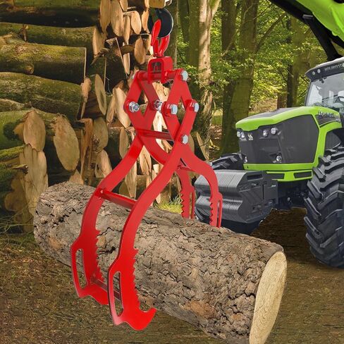 Log Tongs 32 inch 4 Serrated Claw, Eagle Claw Design Log Grapple, Heavy Duty Logging Tongs 2700 Pounds Lifting Capacity for Trucks, ATVs, Tractors, Forklifts in Kuwait