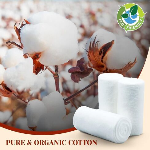 Pure Cotton Roll Cotton Undercast Padding Roll Soft and Absorbent Cotton Makeup Remover in an Easy to Tear & Use Roll White Cotton Roll for Art Projects, Craft (200 Gram) in Saudi Arabia