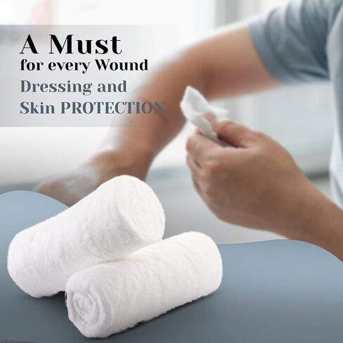 Pure Cotton Roll Cotton Undercast Padding Roll Soft and Absorbent Cotton Makeup Remover in an Easy to Tear & Use Roll White Cotton Roll for Art Projects, Craft (200 Gram) in Saudi Arabia