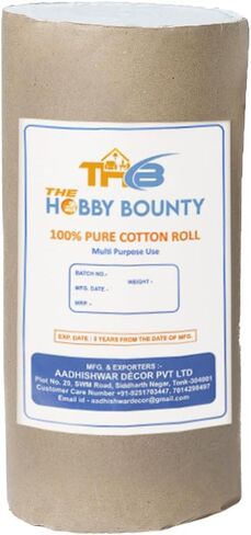 لفة القطن النقي لفة القطن المحفوظ لفة لفة ناعمة ومكياج القطن الامتصاص في سهلة للدموع واستخدام لفة لفة القطن الأبيض للمشاريع الفنية ، الحرف (200 جرام) in Kuwait