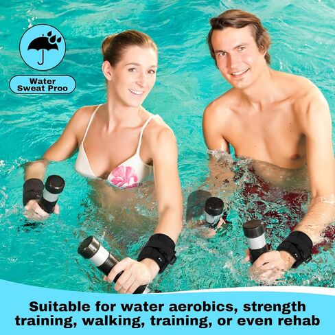 2 Pairs Ankle Wrist Weights for Land or Aquatic Exercise Aqua Cuffs Aqua Aerobics Fitness Bands for Ankle and Wrist Adjustable Weights for Swimming Pool Workout Equipment in Saudi Arabia