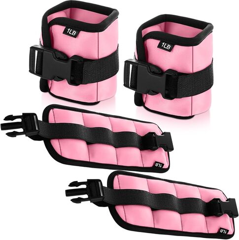 2 Pairs Ankle Wrist Weights for Land or Aquatic Exercise Aqua Cuffs Aqua Aerobics Fitness Bands for Ankle and Wrist Adjustable Weights for Swimming Pool Workout Equipment in Kuwait