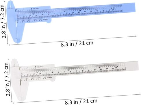أداة قياس Cabilock 2PCS CALIPER المحمولة للقياسات الدقيقة تصميم سهلة الاستخدام لمختلف التطبيقات المدرسية والمدرسة المنزلية in Saudi Arabia
