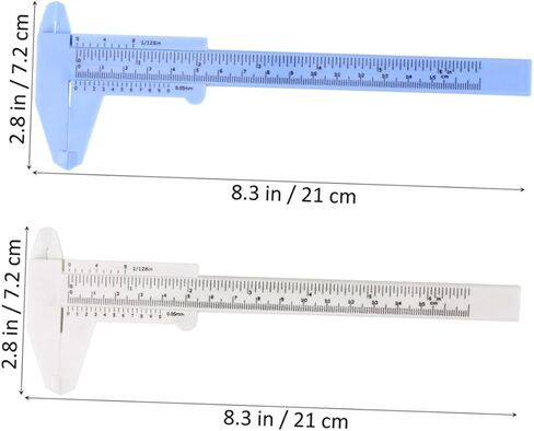 Aboofan 2pcs Caliper Portable Seasuring Gauge أداة قياس يدوية دقيقة لتطبيقات مختلفة سهلة الاستخدام وتحمل قياسات عالية الدقة in Saudi Arabia