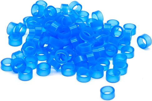 200pcs Dental Color Code Rings, 6mm Silicone Non-Toxic Orthodontic Rings Accessory, Autoclavable Instrument Identification System for Dental Clinics (Blue, L) in Kuwait