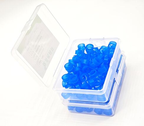 200pcs Dental Color Code Rings, 6mm Silicone Non-Toxic Orthodontic Rings Accessory, Autoclavable Instrument Identification System for Dental Clinics (Blue, L) in Kuwait
