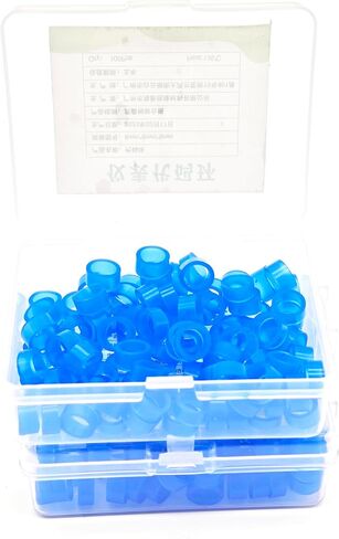 200pcs Dental Color Code Rings, 6mm Silicone Non-Toxic Orthodontic Rings Accessory, Autoclavable Instrument Identification System for Dental Clinics (Blue, L) in Kuwait