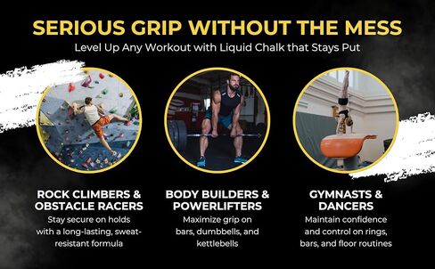 | GRIPPA | Liquid Chalk | Mess Free Gym Chalk for Weightlifting | Gymnastics | Rock Climbing | Dancing | Sweat Resistant | The Ultimate Grip Enhancer | in Saudi Arabia