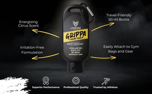 | GRIPPA | Liquid Chalk | Mess Free Gym Chalk for Weightlifting | Gymnastics | Rock Climbing | Dancing | Sweat Resistant | The Ultimate Grip Enhancer | in Saudi Arabia