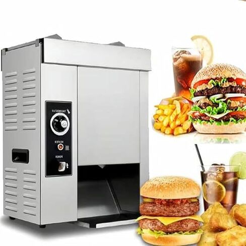 Oven Commercial Toaster Oven ، 2000W صانع الهامبرغر الكهربائي التجاري ، صانع الخبز التلقائي ، مؤقت 0-3 دقيقة ، 50-300 درجة حرارة قابلة للتعديل in Kuwait