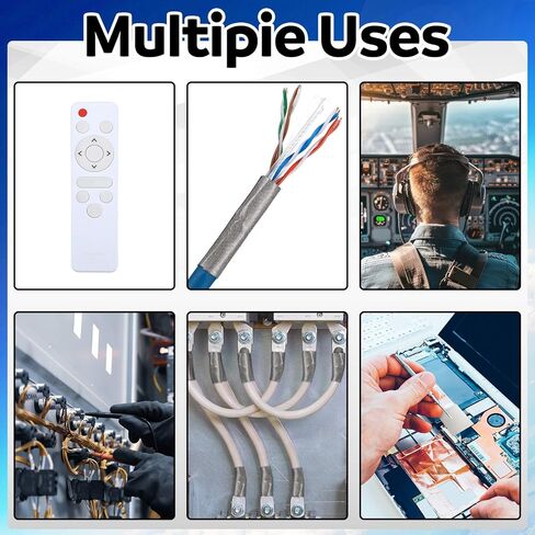 Pangda 200 Pcs Copper Fabric Strips with Conductive Adhesive 1.18 Inch x 1.5 Inch for Electrical Connection Grounding EMI Shielding Wire Harness Display Repair Cable Interference Blocking in Kuwait