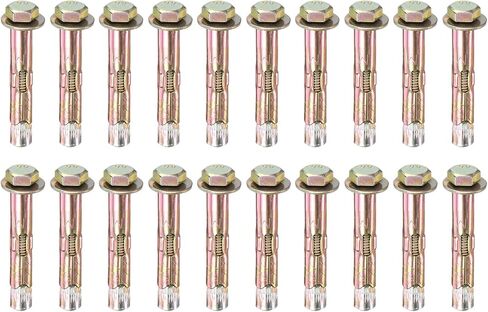 مسمار تمدد سداسي عشري 20 عبوة ، M6x40mm ملونة من الحديد الكربون الصلب البراغي السداسية الخارج in Kuwait