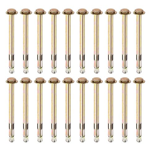 مسمار تمدد سداسي عشري 20 عبوة ، M6x40mm ملونة من الحديد الكربون الصلب البراغي السداسية الخارج in Kuwait