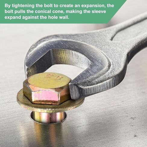 مسمار تمدد سداسي عشري 20 عبوة ، M6x40mm ملونة من الحديد الكربون الصلب البراغي السداسية الخارج in Kuwait