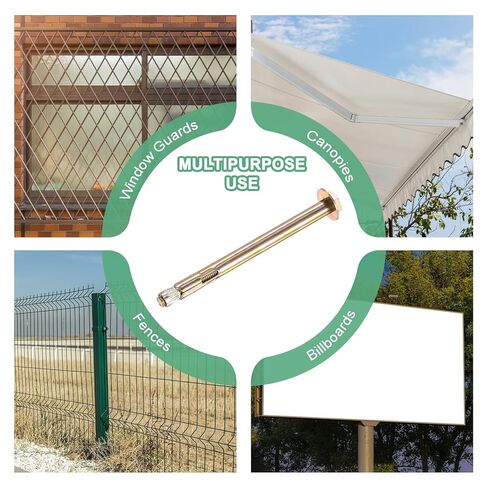 مسمار تمدد سداسي عشري 20 عبوة ، M6x40mm ملونة من الحديد الكربون الصلب البراغي السداسية الخارج in Kuwait