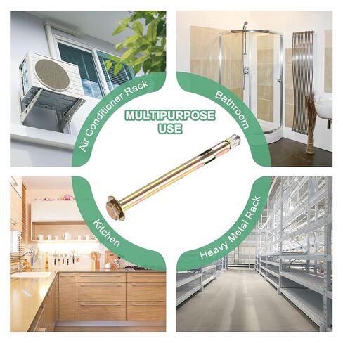 مسمار تمدد سداسي عشري 20 عبوة ، M6x40mm ملونة من الحديد الكربون الصلب البراغي السداسية الخارج in Kuwait