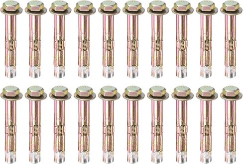 مسمار تمدد سداسي عشري 20 عبوة ، M6x40mm ملونة من الحديد الكربون الصلب البراغي السداسية الخارج in Kuwait