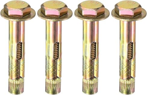 مسمار تمدد سداسي سداسي 4 عبوات ، M10x80mm ملونة من الحديد الكربون الصلب البراغي السداسية الخارج in Saudi Arabia