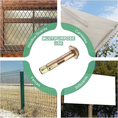 مسمار تمدد سداسي سداسي 4 عبوات ، M10x80mm ملونة من الحديد الكربون الصلب البراغي السداسية الخارج in Saudi Arabia