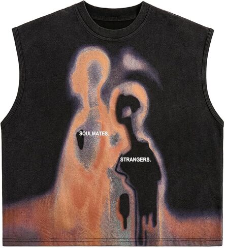 SOLY HUX Men's Graphic Tank Top Oversized Crew Neck Sleeveless Loose Fit Vintage Summer Tops Shirts in Kuwait