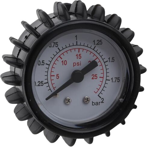 Diooche barometer barometer barometer مع مقياس ضغط أحادي الاتجاه لزرع المطاط | أداة قياس ضغط الهواء دقيقة في PVC للقوارب | 0-2 بار / 0-30 PSI نطاق in Kuwait