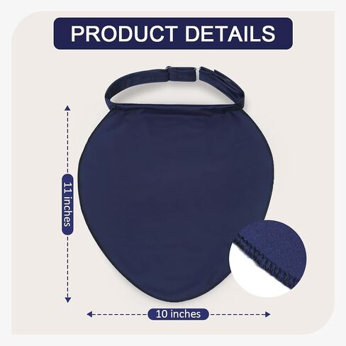 Tracheostomy Neck Stoma Cover,Breathable Laryngectomy Cover for Tracheostomy Care,Tracheostomy Supplies-Adjustable Neck Trachea Protector (Navy Blue, 2pcs) in Kuwait
