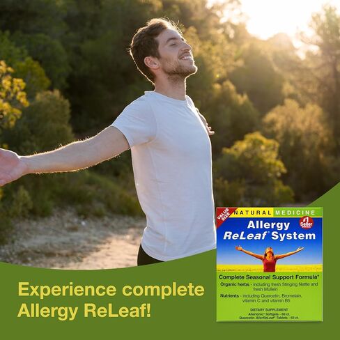 Herbs Etc. Allergy ReLeaf System - Seasonal Discomfort Supplement - Provides Seasonal Support for Sneezing & Itchy Eyes - Supports Sinus Function - 30 Softgels (30 Servings), 30 Tablets (30 Servings) in Saudi Arabia