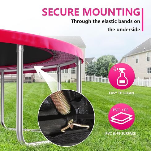 SKOK Trampoline Pad 12FT 14FT 15FT Trampoline Replacement Safety Pad Mat, No Holes for Pole, Waterproof Trampoline Accessories Spring Cover in Saudi Arabia