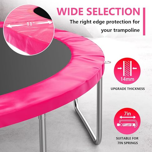 SKOK Trampoline Pad 12FT 14FT 15FT Trampoline Replacement Safety Pad Mat, No Holes for Pole, Waterproof Trampoline Accessories Spring Cover in Saudi Arabia