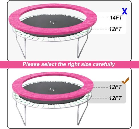 SKOK Trampoline Pad 12FT 14FT 15FT Trampoline Replacement Safety Pad Mat, No Holes for Pole, Waterproof Trampoline Accessories Spring Cover in Saudi Arabia
