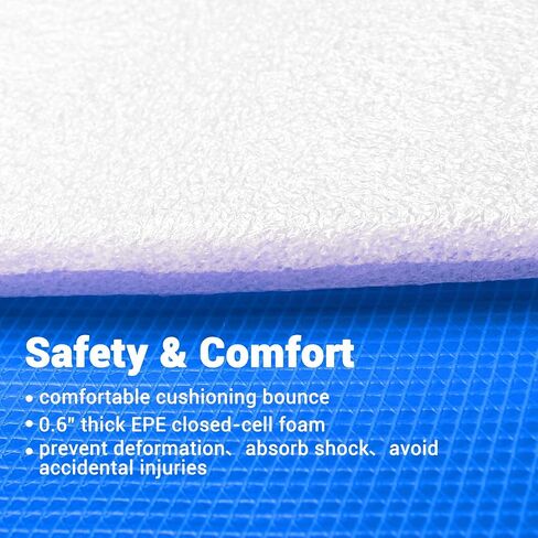 طقم استبدال وسادة Trampoline Aw Trampoline مع 72 V-Hooks يناسب 14 قدمًا من الإطار الترامبولين متعدد الألوان/الأزرق/الأخضر in Saudi Arabia