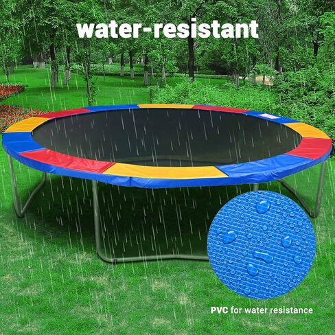 طقم استبدال وسادة Trampoline Aw Trampoline مع 72 V-Hooks يناسب 14 قدمًا من الإطار الترامبولين متعدد الألوان/الأزرق/الأخضر in Saudi Arabia