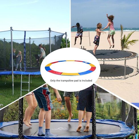 طقم استبدال وسادة Trampoline Aw Trampoline مع 72 V-Hooks يناسب 14 قدمًا من الإطار الترامبولين متعدد الألوان/الأزرق/الأخضر in Saudi Arabia
