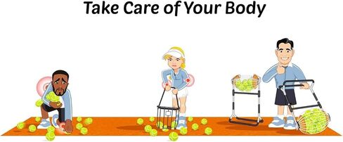 Hopper and Ball Collector All-in-One with 5 Adjustable Heights, Holds up to 60 Tennis Balls or 30 Pickleballs in Kuwait