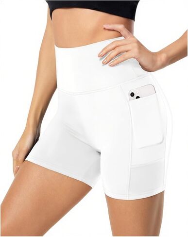 Girls Bike Shorts-5" Soft High Waisted Athletic Biker Shorts for Girls Dance Volleyball 6-14Years in Kuwait