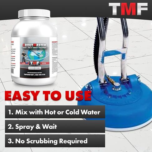 GroutMaster Tile & Grout Cleaner – Fast-Dissolving Powdered Solution for Deep Cleaning Concrete Stains, Grease, & Tough Stains, Ideal for Residential & Commercial Use, 6.5 lbs in Saudi Arabia