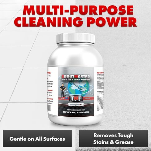 GroutMaster Tile & Grout Cleaner – Fast-Dissolving Powdered Solution for Deep Cleaning Concrete Stains, Grease, & Tough Stains, Ideal for Residential & Commercial Use, 6.5 lbs in Saudi Arabia