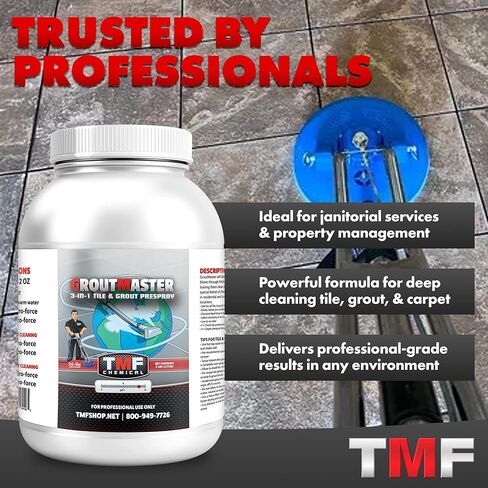 GroutMaster Tile & Grout Cleaner – Fast-Dissolving Powdered Solution for Deep Cleaning Concrete Stains, Grease, & Tough Stains, Ideal for Residential & Commercial Use, 6.5 lbs in Saudi Arabia
