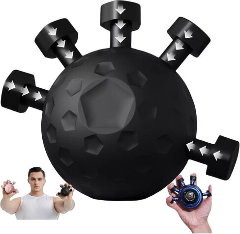 Glitzgrip Arm Builder 2025 New Hand Forearm Ball Strengthener and Finger Grip Exerciser Balls Wrist Strengthening Guitar Finger Gripper Strength Trainer Hand Squeezer Stretcher Extender Workout in Saudi Arabia