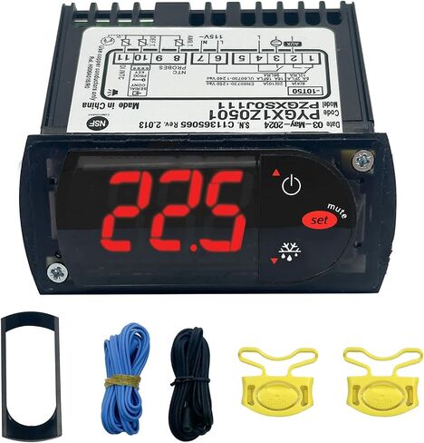 XR06CX-4N1F1 Temperature Controller with NTC Temperature Sensor Probe Compatible with Dixell XR06CX-4N1F1 Temperature Thermostat Fit for 120V 50-60Hz Commercial Refrigerators/Freezer (with Clasp) in Kuwait