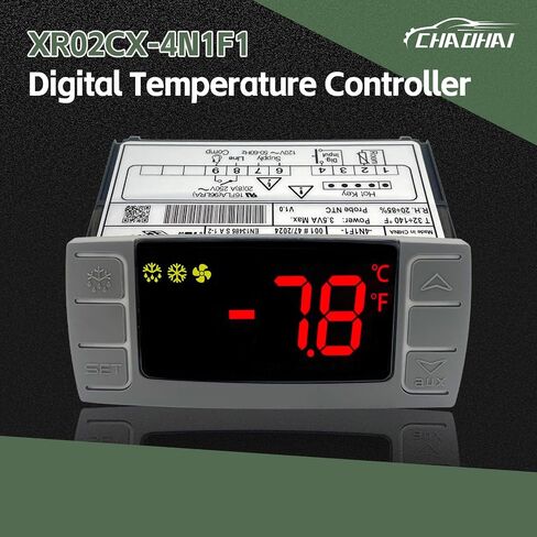 XR06CX-4N1F1 Temperature Controller with NTC Temperature Sensor Probe Compatible with Dixell XR06CX-4N1F1 Temperature Thermostat Fit for 120V 50-60Hz Commercial Refrigerators/Freezer (with Clasp) in Saudi Arabia