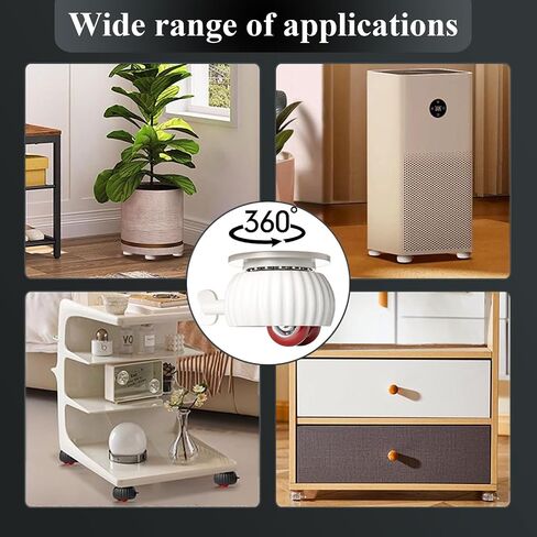 4pcs عجلات الخروع اللاصقة ذاتية ، 360 درجة مئوية عجلات من أجهزة المطبخ دوار دوار ، ميني كرة القدم اللزجة مع فرامل قفل ل Diy صغير الأثاث القمامة يمكن تخزين علبة الصفيحة in Kuwait