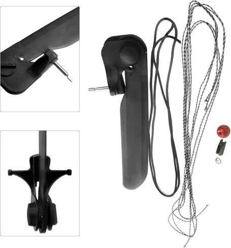 Tail Rudder Control System with Foot Steering Kit, Nylon Rope Mounting Set for Stern Direction Control, 20.1 Inch Length Canoe Steering Device with Installation Hardware in Kuwait